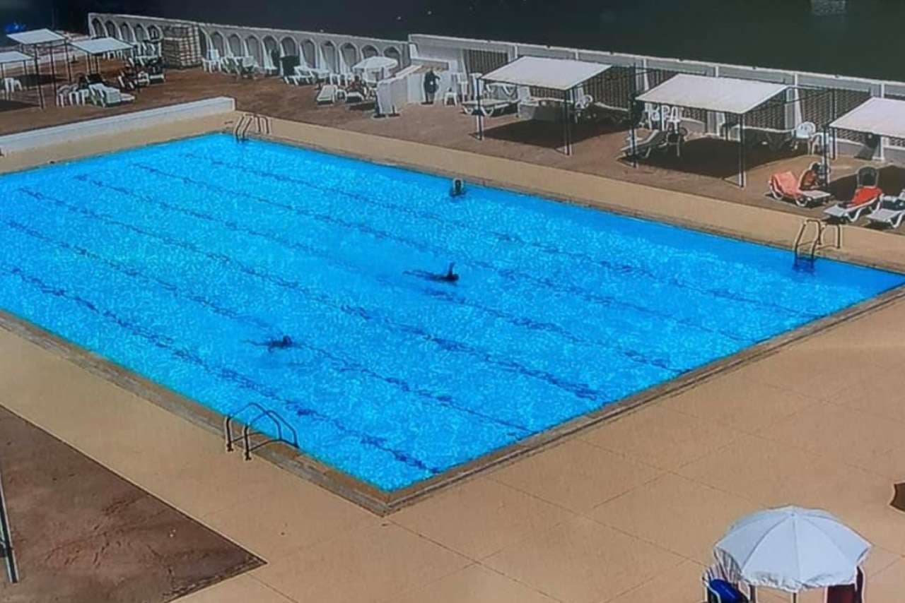 The saltwater pools and terraces at Sporting Club Beach